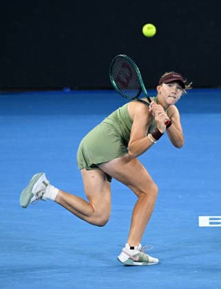 TENNIS BRISBANE INTERNATIONAL, Mirra Andreeva of Russia in action against Marta Kostyuk of Ukraine during the quarter-finals of the Brisbane International tennis tournament at Pat Rafter Arena in Brisbane, Friday, January 9, 2026. ( NO ARCHIVING, EDITORIAL USE ONLY BRISBANE QUEENSLAND AUSTRALIA  Copyright: xDARRENxENGLANDx 20260109197452171375