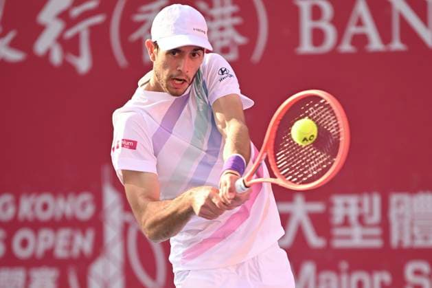 Hong Kong Tennis Open(ATP250) - Day 6 Nuno Borges, a Portuguese tennis player, during a match at the Hong Kong Tennis Open(ATP250) on January 9, 2026 in Hong Kong. (Photo by Kobe Li Nexpher Images) Hong Kong