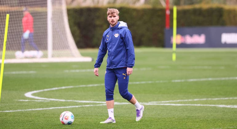Almancil, 02 01 2026, Hotel Conrad Algarve training area The Campus, football, training camp of Bundesliga team RB Leipzig in preparation for the second half of the 2025 season 26 , In the picture Timo Werner 36, RB Leipzig ,