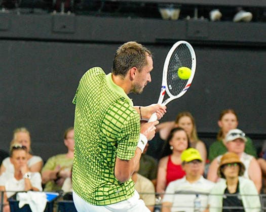 Brisbane International Day Six Queensland Tennis Centre Tennyson Brisbane Queensland 09 January 2026 Brisbane Tennyson Queensland Australia Copyright: xMichaelxGlassx Bris Int - Daniil MEDVEDEV v Kamil MAJCHRZAK-44