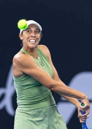 January 9, 2026, Brisbane, Qld, Australia: MADISON KEYS of the United States plays a backhand during her WomenÃ¢â‚¬â ¢s Singles quarterfinal match against ARYNA SABALENKA of Belarus at the Brisbane International. Brisbane Australia - ZUMAt173 20260109_zsp_t173_024 Copyright: xStephanexThomasx