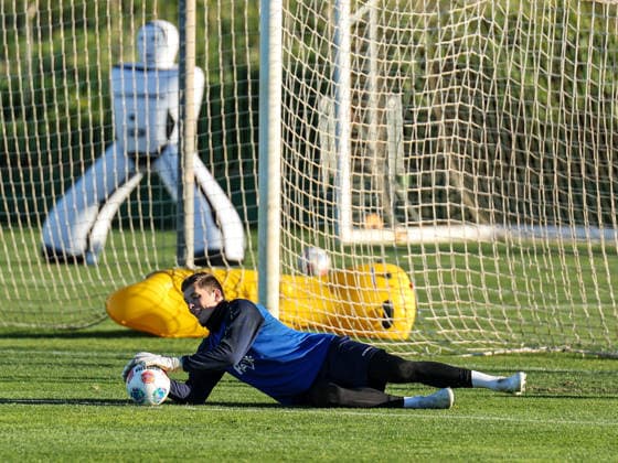 Alexander Brunst on the ball at the training camp Spain, SV Darmstadt 98 on 09 01 26 in Olivanova, Spain Spain Olivanova Spain Germany Copyright: xAlfioxMarinox