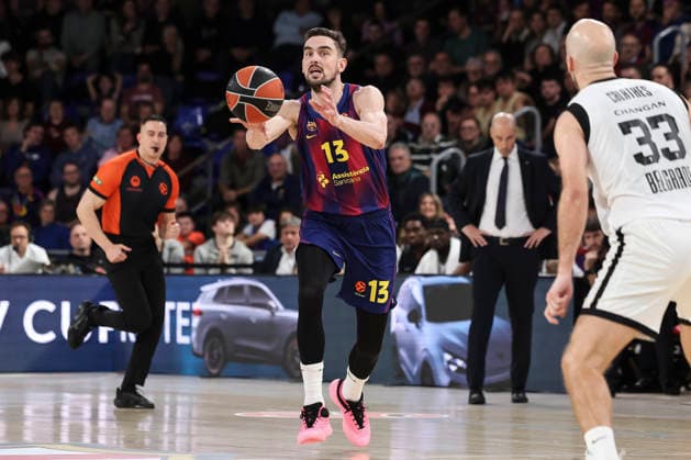 January 9, 2026, Barcelona, Barcelona, Spain: Tomas Satoransky of FC Barcelona, Barca in action during the EuroLeague Regular Season Round 21 match played between FC Barcelona and Partizan Mozzart Bet Belgrade at Palau Blaugrana on January 09, 2026 in Barcelona, Spain. Barcelona Spain - ZUMAa181 20260109_zaa_a181_045 Copyright: xJavierxBorregox