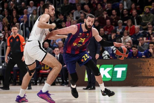 January 9, 2026, Barcelona, Barcelona, Spain: Tornike Shengelia of FC Barcelona, Barca in action during the EuroLeague Regular Season Round 21 match played between FC Barcelona and Partizan Mozzart Bet Belgrade at Palau Blaugrana on January 09, 2026 in Barcelona, Spain. Barcelona Spain - ZUMAa181 20260109_zaa_a181_054 Copyright: xJavierxBorregox