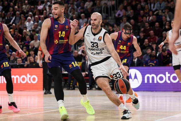 January 9, 2026, Barcelona, Barcelona, Spain: Nick Calathes of Partizan Mozzart Bet Belgrade in action during the EuroLeague Regular Season Round 21 match played between FC Barcelona, Barca and Partizan Mozzart Bet Belgrade at Palau Blaugrana on January 09, 2026 in Barcelona, Spain. Barcelona Spain - ZUMAa181 20260109_zaa_a181_102 Copyright: xJavierxBorregox