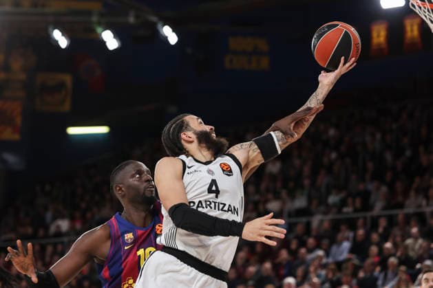 January 9, 2026, Barcelona, Barcelona, Spain: Duane Washington of Partizan Mozzart Bet Belgrade in action during the EuroLeague Regular Season Round 21 match played between FC Barcelona, Barca and Partizan Mozzart Bet Belgrade at Palau Blaugrana on January 09, 2026 in Barcelona, Spain. Barcelona Spain - ZUMAa181 20260109_zaa_a181_109 Copyright: xJavierxBorregox