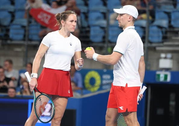 TENIS UNITED CUP SYDNEY 2026 09012026 N Z KATARZYNA KAWA, JAN ZIELINSKI W TRAKCIE MECZU PAR MIESZANYCH PRZECIWKO REPREZENTACJI AUSTRALII W CWIERCFINALE TURNIEJU UNITED CUP W SYDNEY MARCIN CHOLEWINSKI NEWSPIX.PL TENIS UNITED CUP SYDNEY 2026 09012026 KATARZYNA KAWA, JAN ZIELINSKI DURING THE MATCH AGAINST AUSTRALIA IN THE QUATERFINAL UNITED CUP IN SYDNEY NEWSPIX.PL --- newspix.pl 