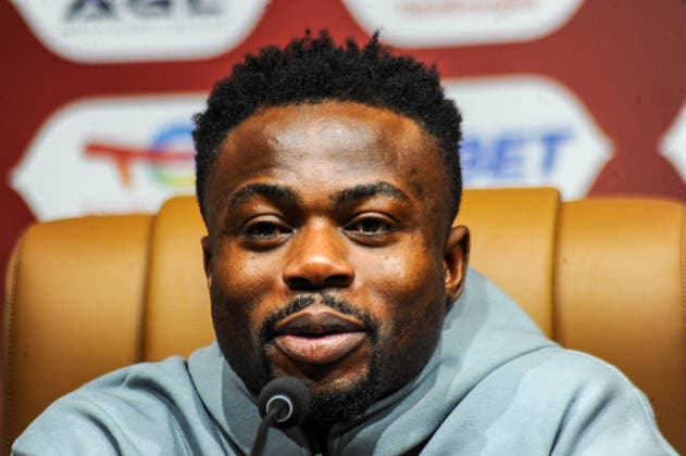 MARRAKECH, MOROCCO - JANUARY 9: Moses Simon of Nigeria of Nigeria during the Africa Cup of Nations (AFCON) Pre-Match Day at the Le Grand Stade on January 9th, 2026 in Marrakech, Morocco. Photo by Segun Ogunfeyitimi Copyright: xshengolpixsx