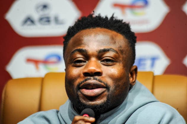 MARRAKECH, MOROCCO - JANUARY 9: Moses Simon of Nigeria of Nigeria during the Africa Cup of Nations (AFCON) Pre-Match Day at the Le Grand Stade on January 9th, 2026 in Marrakech, Morocco. Photo by Segun Ogunfeyitimi Copyright: xshengolpixsx