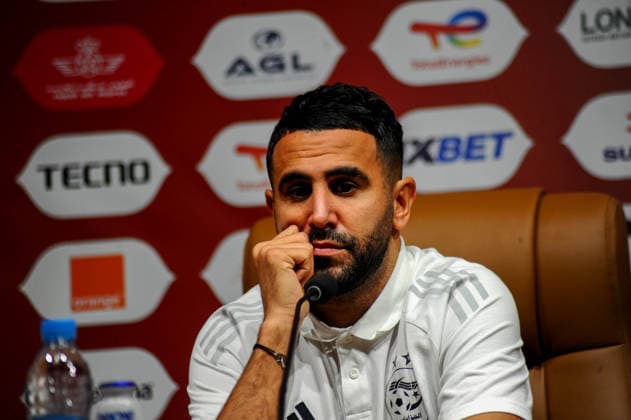 MARRAKECH, MOROCCO - JANUARY 9: Riyad Mahrez of Algeria during the Africa Cup of Nations (AFCON) Pre-Match Day at the Le Grand Stade on January 9th, 2026 in Marrakech, Morocco. Photo by Segun Ogunfeyitimi Copyright: xshengolpixsx