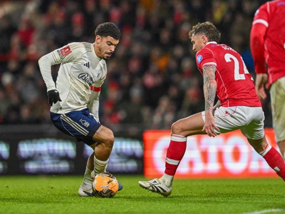 Wrexham v Nottingham Forest Emirates FA Cup Morgan Gibbs-White of Notts Forest during the Emirates FA Cup match at the STÅK Racecourse, Wrexham 09 01 2026 UK Newspapers OUT Copyright: xKarlxVallantinex FIL-22769-0111