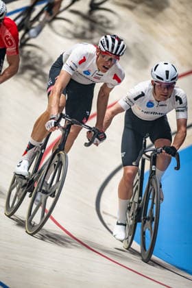 MALMBERG Matias, POLITT Nils Sixdays Bremen 2026 Team 1 HERMES SYSTEME MALMBERG Matias DEN Black POLITT Nils GER Red Portrait Vertical Portrait Event Event Sixdays Bremen 2026 Category Category Cycling Track Cycling Sixdays Elite Men Location Location Europe Germany Bremen ÖVB Arena Discipline Madison Distance 45 min Date Date 09 01 2026 Friday Day 1