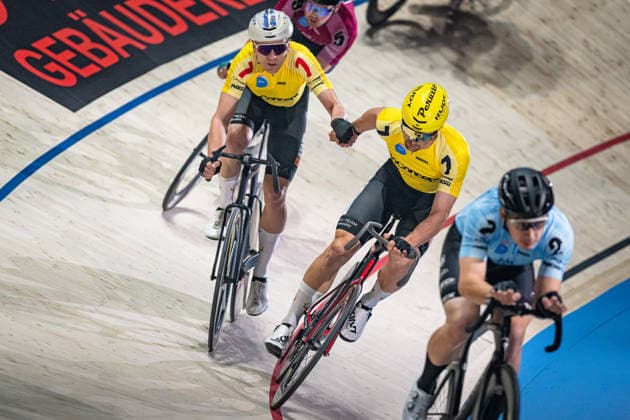 WINKLER Oskar, FYNBO Anders Sixdays Bremen 2026 Team 7 BO CONCEPT WINKLER Oskar DEN Black FYNBO Anders DEN Red Landscape horizontal Landscape Event Event Sixdays Bremen 2026 Category Category Cycling Track Cycling Sixdays Elite Men Location Location Europe Germany Bremen ÖVB Arena Discipline Madison Distance 45 min Date Date 09 01 2026 Friday Day 1