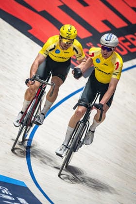 WINKLER Oskar, FYNBO Anders Sixdays Bremen 2026 Team 7 BO CONCEPT WINKLER Oskar DEN Black FYNBO Anders DEN Red Portrait Portrait Event Event Sixdays Bremen 2026 Category Category Cycling Track Cycling Sixdays Elite Men Location Location Europe Germany Bremen ÖVB Arena Discipline Madison Distance 45 min Date Date 09 01 2026 Friday Day 1