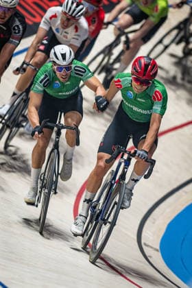 DONEGA Matteo, SIERRA Juan David Sixdays Bremen 2026 Team 10 WANDSCHER GRUPPE DONEGA Matteo ITA Black SIERRA Juan David ITA Red Portrait Portrait Portrait Event Event Sixdays Bremen 2026 Category Category Cycling Track Cycling Sixdays Elite Men Location Location Europe Germany Bremen ÖVB Arena Discipline Madison Distance 45 min Date Date 09 01 2026 Friday Day 1