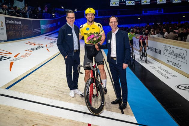 WINKLER Oskar Sixdays Bremen 2026 Team 7 BO CONCEPT WINKLER Oskar DEN Black Award Ceremony Medal Ceremony Podium Landscape horizontal Landscape Event Event Sixdays Bremen 2026 Category Category Cycling Track Cycling Sixdays Elite Men Location Location Europe Germany Bremen ÖVB Arena Discipline Laola Sprint Date Date 09 01 2026 Friday Day 1