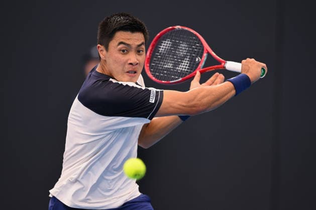 TENNIS BRISBANE INTERNATIONAL, Brandon Nakashima of USA in action against Aleksandar Kovacevic of USA during the semi-finals of the Brisbane International tennis tournament at Pat Rafter Arena in Brisbane, Saturday, January 10, 2026. ( NO ARCHIVING, EDITORIAL USE ONLY BRISBANE QUEENSLAND AUSTRALIA  Copyright: xZAINxMOHAMMEDx 20260110175542317877