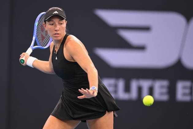 TENNIS BRISBANE INTERNATIONAL, Jessica Pegula of USA in action against Marta Kostyuk of Ukraine during the semi-finals of the Brisbane International tennis tournament at Pat Rafter Arena in Brisbane, Saturday, January 10, 2026. ( NO ARCHIVING, EDITORIAL USE ONLY BRISBANE QUEENSLAND AUSTRALIA  Copyright: xZAINxMOHAMMEDx 20260110136460009455