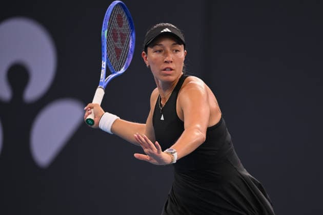 TENNIS BRISBANE INTERNATIONAL, Jessica Pegula of USA in action against Marta Kostyuk of Ukraine during the semi-finals of the Brisbane International tennis tournament at Pat Rafter Arena in Brisbane, Saturday, January 10, 2026. ( NO ARCHIVING, EDITORIAL USE ONLY BRISBANE QUEENSLAND AUSTRALIA  Copyright: xZAINxMOHAMMEDx 20260110163782675393