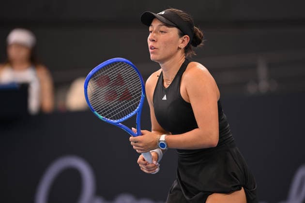 TENNIS BRISBANE INTERNATIONAL, Jessica Pegula of USA in action against Marta Kostyuk of Ukraine during the semi-finals of the Brisbane International tennis tournament at Pat Rafter Arena in Brisbane, Saturday, January 10, 2026. ( NO ARCHIVING, EDITORIAL USE ONLY BRISBANE QUEENSLAND AUSTRALIA  Copyright: xZAINxMOHAMMEDx 20260110141438468776