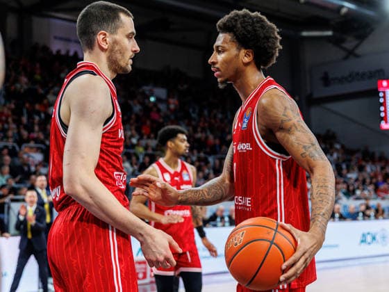 Daniel Keppeler BMA365 Bamberg Baskets, 31 , Demarcus Demonia BMA365 Bamberg Baskets, 08 , BMA365 Bamberg Baskets vs MHP Riesen Ludwigsburg, Basketball, easyCredit BBL, Matchday 15, 09 01 2026 BMA365 Bamberg Baskets vs MHP Riesen Ludwigsburg, Basketball, easyCredit BBL, Matchday 15, 09 01 2026 Bamberg Copyright: xEibner-Pressefoto G.xSantemizx EP_EER