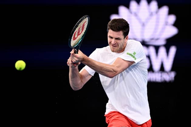 TENNIS UNITED CUP SYDNEY, Hubert Hurkacz of Poland plays a return shot in his match against Taylor Fritz of the USA, during the semi final between the USA and Poland in the 2026 United Cup at Ken Rosewall Arena in Sydney, Saturday, January 10, 2026. ( NO ARCHIVING, EDITORIAL USE ONLY SYDNEY NEW SOUTH WALES AUSTRALIA  Copyright: xDANxHIMBRECHTSx 20260110192923180309