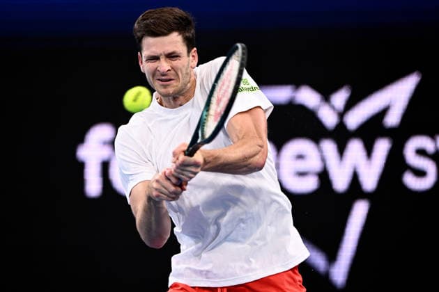 TENNIS UNITED CUP SYDNEY, Hubert Hurkacz of Poland plays a return shot in his match against Taylor Fritz of the USA, during the semi final between the USA and Poland in the 2026 United Cup at Ken Rosewall Arena in Sydney, Saturday, January 10, 2026. ( NO ARCHIVING, EDITORIAL USE ONLY SYDNEY NEW SOUTH WALES AUSTRALIA  Copyright: xDANxHIMBRECHTSx 20260110126497923557