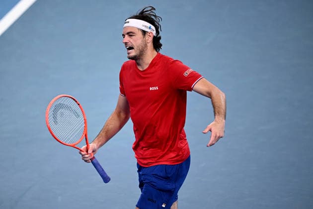 TENNIS UNITED CUP SYDNEY, Taylor Fritz of the USA reacts in his match against Hubert Hurkacz of Poland, during the semi final between the USA and Poland in the 2026 United Cup at Ken Rosewall Arena in Sydney, Saturday, January 10, 2026. ( NO ARCHIVING, EDITORIAL USE ONLY SYDNEY NEW SOUTH WALES AUSTRALIA  Copyright: xDANxHIMBRECHTSx 20260110163795020220