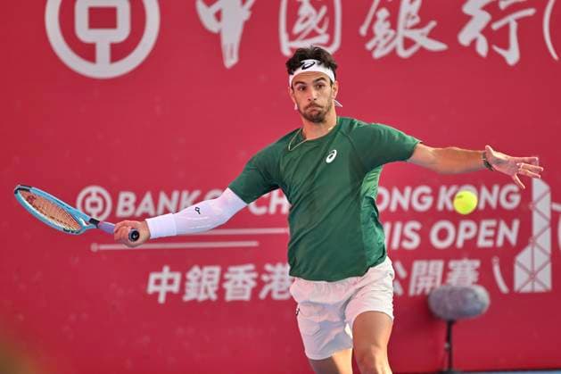 Hong Kong Tennis Open(ATP250) - Day 7 Lorenzo Musetti, an Italian tennis player, during a match at the Hong Kong Tennis Open(ATP250) on January 10, 2026 in Hong Kong. (Photo by Kobe Li Nexpher Images) Hong Kong