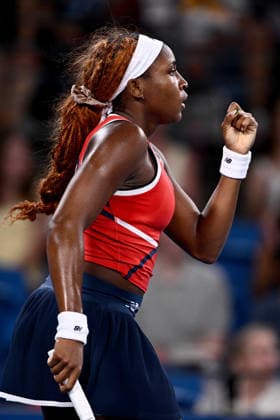 TENNIS UNITED CUP SYDNEY, Coco Gauff of the USA reacts in her match against Iga Swiatek of Poland, during the semi final between the USA and Poland in the 2026 United Cup at Ken Rosewall Arena in Sydney, Saturday, January 10, 2026. ( NO ARCHIVING, EDITORIAL USE ONLY SYDNEY NEW SOUTH WALES AUSTRALIA  Copyright: xDANxHIMBRECHTSx 20260110118620885590