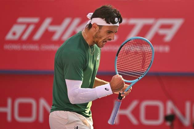 Hong Kong Tennis Open(ATP250) - Day 7 Lorenzo Musetti, an Italian tennis player, during a match at the Hong Kong Tennis Open(ATP250) on January 10, 2026 in Hong Kong. (Photo by Kobe Li Nexpher Images) Hong Kong