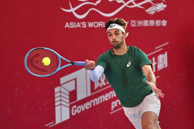 Hong Kong Tennis Open(ATP250) - Day 7 Lorenzo Musetti, an Italian tennis player, during a match at the Hong Kong Tennis Open(ATP250) on January 10, 2026 in Hong Kong. (Photo by Kobe Li Nexpher Images) Hong Kong