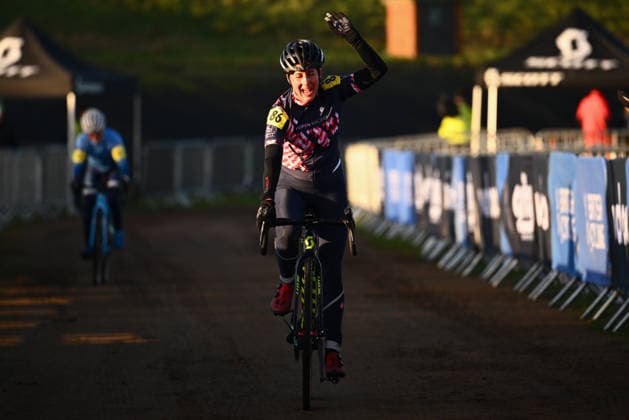 2026 Lloyds National Cyclo-cross Championships Picture by Olly Hassell SWpix.com - 10 01 2026 - Cycling - 2026 Lloyds National Cyclo-cross Championships - Masters 40-49 Female, Masters 50-59 Female, Masters 60-69 Female, Masters 70+ Female, Gypsies Green, South Shields, England - Lucy Siddle (Reifen Racing) - Wins 50-59 Female Masters Copyright: x xSWpix.comx(t axPhotographyxHubxLtd)xOllyxHassell SWpix.comx SWP-3159-0016