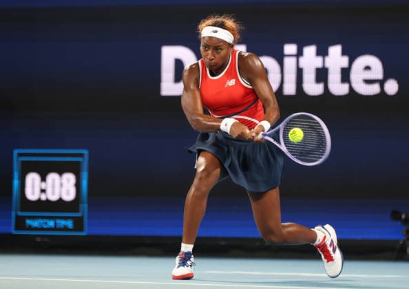 January 10, 2026, Sydney, New South Wales, Australia: COCO GAUFF of USA during the match against.I. Swiatek of Poland in the semifinals United Cup at Ken Rosewall Arena, Sydney, Australia. Sydney Australia - ZUMAc278 20260110_zsp_c278_050 Copyright: xMarcinxCholewinskix