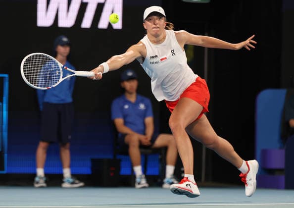 January 10, 2026, Sydney, New South Wales, Australia: IGA SWIATEK of Poland during the match against.C. Gauff of USA in the semifinals United Cup at Ken Rosewall Arena, Sydney, Australia. Sydney Australia - ZUMAc278 20260110_zsp_c278_052 Copyright: xMarcinxCholewinskix