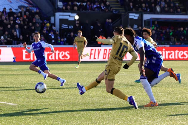 Macclesfield FC v Crystal Palace, FA Cup, 3rd Round Yeremi Pino (10) of Crystal Palace has a shot on goal during the FA Cup match between Macclesfield FC and Crystal Palace at Leasing.com Stadium, Macclesfield, UK on 10 January 2026. Macclesfield Leasing.com Stadium UK Editorial use only DataCo restrictions apply See www.football-dataco.com , Copyright: xConorxMolloyx PSI-23542-0011