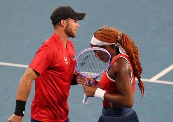January 10, 2026, Sydney, New South Wales, Australia: COCO GAUFF and CHRISTIAN HARRISON of USA during the match against Poland in the mikst competition of semifinals United Cup at Ken Rosewall Arena, Sydney, Australia. Sydney Australia - ZUMAc278 20260110_zsp_c278_066 Copyright: xMarcinxCholewinskix