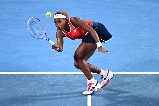 TENNIS UNITED CUP SYDNEY, Coco Gauff of the USA in action during her mixed doubles match with Christian Harrison, against Katarzyna Kawa and Jan Zielinski of Poland, in the semi final between the USA and Poland of the 2026 United Cup at Ken Rosewall Arena in Sydney, Saturday, January 10, 2026. ( NO ARCHIVING, EDITORIAL USE ONLY SYDNEY NEW SOUTH WALES AUSTRALIA  Copyright: xDANxHIMBRECHTSx 20260111135709618022