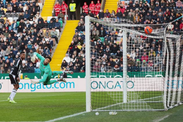 Pisa™s Matteo Tramoni celebrates after scoring the 1-0 goal for his team during the Serie A soccer match between Udinese and Pisa at the Bluenergy Stadium in Udine, north east Italy - Saturday, January 10,2026 - soccer  Copyright: xAndreaxBressanutti LaPressex