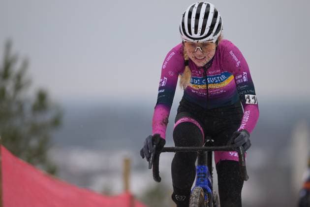 Belgian Laura Verdonschot pictured in action during the Women elite race at the Belgian Cyclocross Championships in Beringen on Saturday 10 January 2026. DAVIDxPINTENS  x154964998x
