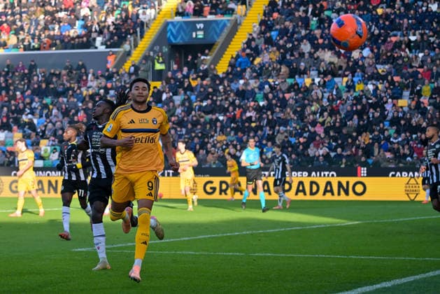 Pisa s Henrik Meister portrait in action during Udinese Calcio vs Pisa SC, Italian soccer Serie A match in Udine, Italy, January 10 2026  Copyright: xAlessioxMarini IPAxSportx xipa-agency.netx xx IPA_69882492 IPA_Agency_IPA69882492