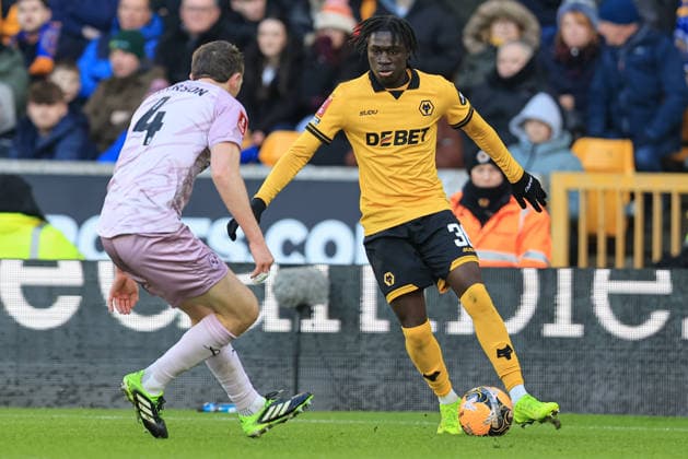 Emirates FA Cup Third Round Wolverhampton Wanderers v Shrewsbury Town Mateus Mane of Wolverhampton Wanderers with the ball during the Emirates FA Cup Third Round match Wolverhampton Wanderers vs Shrewsbury Town at Molineux, Wolverhampton, United Kingdom, 10th January 2026 (Photo by Euan Manning News Images) Wolverhampton Molineux West Midlands United Kingdom Copyright: xEuanxManning NewsxImagesx
