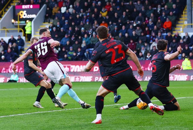 Ashley Barnes of Burnley scores the opening goal Burnley v Millwall, Emirates FA Cup, Third Round, Football, Turf Moor, Burnley, UK - 10 Jan 2026Burnley Turf Moor United Kingdom EDITORIAL USE ONLY No use with unauthorised audio, video, data, fixture lists, club league logos or live services. Online in-match use limited to 120 images, no video emulation. No use in betting, games or single club league player publications.  Copyright: xMattxWest Shutterstockx 16246250w