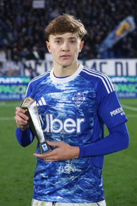 Como™s Como™s Jesus Rodriguez is the Panini player of the match after the Serie A soccer match between Como and Bologna at the Giuseppe Sinigaglia stadium in Como, north Italy - January 10, 2026 - Soccer.  Copyright: xAntonioxSaiai LaPressex