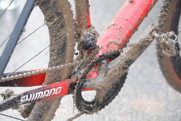 10 01 2026 German Cyclo-cross Championship Bensheim German Cyclo-cross Championship 2026 U23 No. 3 Winner Eike Behrens Stevens Racing Team marked by the race in the mud at the finish Bensheim Hesse Germany