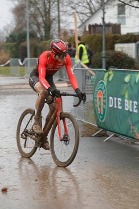 10 01 2026 German Cyclo-cross Championship Bensheim German Cyclo-cross Championship 2026 Start U23 No. 3 Winner Eike Behrens Stevens Racing Team Bensheim Hessen Germany