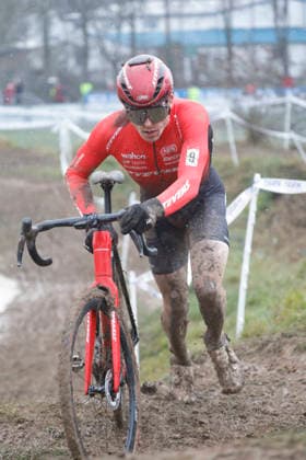 10 01 2026 German Cyclo-cross Championship Bensheim German Cyclo-cross Championship 2026 Start U23 No. 3 Winner Eike Behrens Stevens Racing Team Bensheim Hessen Germany