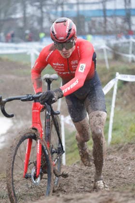 10 01 2026 German Cyclo-cross Championship Bensheim German Cyclo-cross Championship 2026 Start U23 No. 3 Winner Eike Behrens Stevens Racing Team Bensheim Hessen Germany