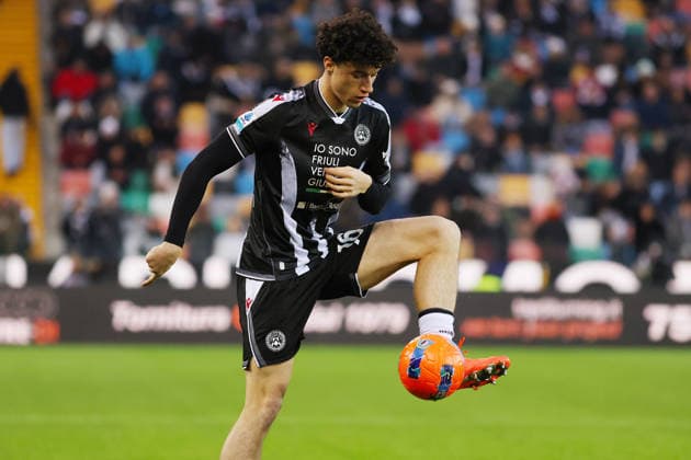 Udinese s Matteo Palma during the Serie A soccer match between Udinese and Pisa at the Bluenergy Stadium in Udine, north east Italy - Saturday, January 10,2026 - soccer  Copyright: xAndreaxBressanutti LaPressex