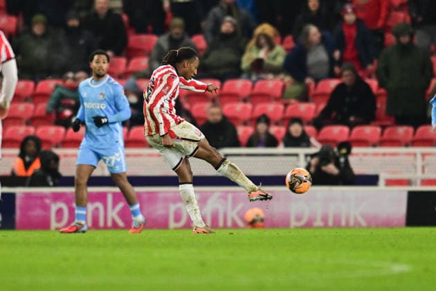 Stoke City v Coventry City, FA Cup, 3rd Round GOAL Stoke City forward Lamine Cisse (29) scores a goal from open play 1-0 during the FA Cup match between Stoke City and Coventry City at the Bet365 Stadium, Stoke-on-Trent, UK on 10 January 2026. Stoke-on-Trent Bet365 Stadium Staffordshire UK Editorial use only DataCo restrictions apply See www.football-dataco.com , Copyright: xDennisxGoodwinx PSI-23558-0064